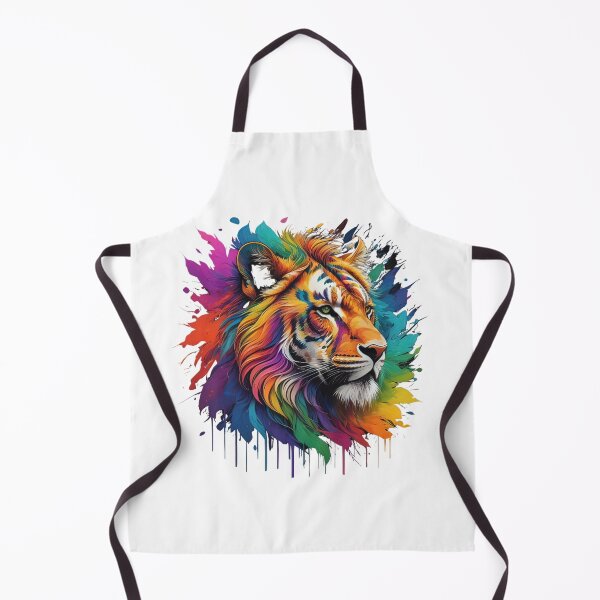 Item preview, Tiger head and colorful splashes designed and sold by Sanan Israyilli.