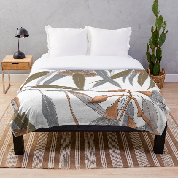 Aperçu de l'œuvre Fleur de gomme d'eucalyptus Australien or argent créée et vendue par blueidesign.