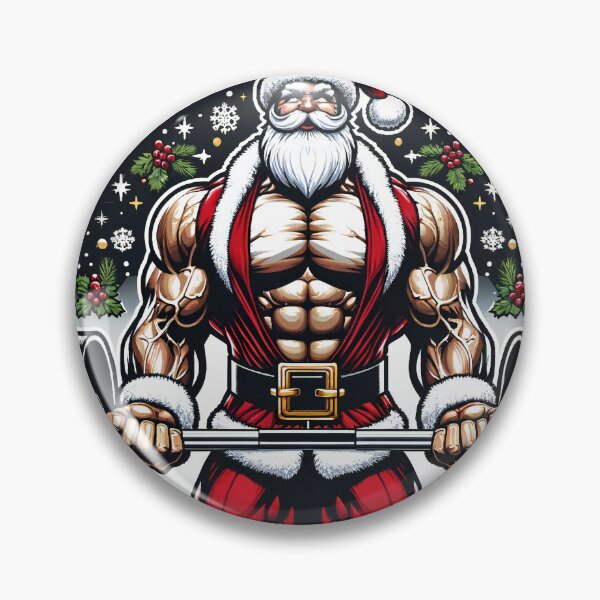 Item preview, Santa's Strength - Muscular Santa Claus Weightlifting Holiday Design designed and sold by AIARTIST1.