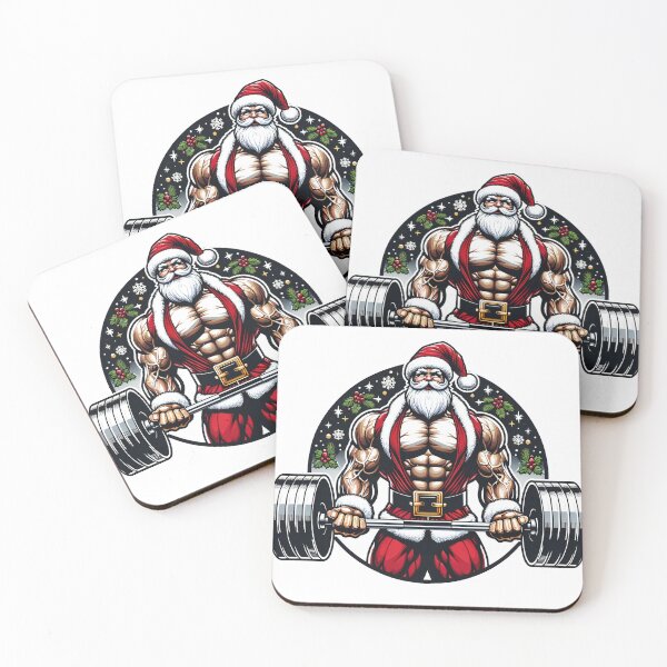 Item preview, Santa's Strength - Muscular Santa Claus Weightlifting Holiday Design designed and sold by AIARTIST1.