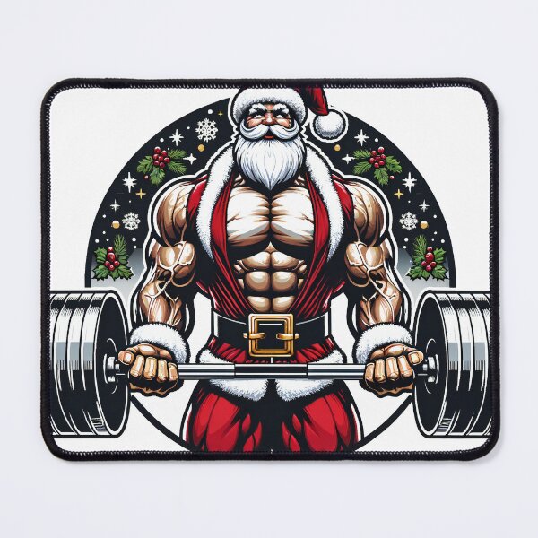Item preview, Santa's Strength - Muscular Santa Claus Weightlifting Holiday Design designed and sold by AIARTIST1.
