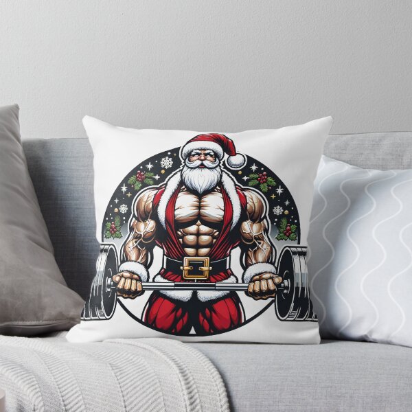 Item preview, Santa's Strength - Muscular Santa Claus Weightlifting Holiday Design designed and sold by AIARTIST1.