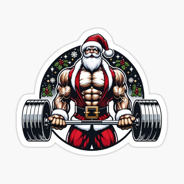 Muscular Santa Claus Bodybuilding Fitness Gym Christmas Xmas Tank Top