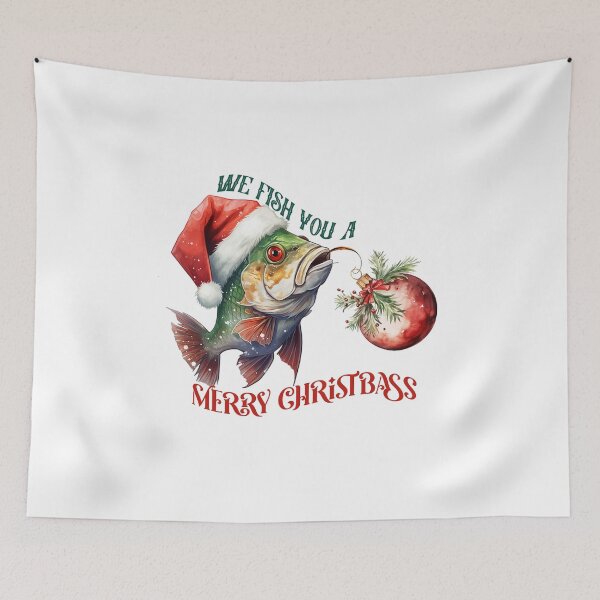 Item preview, We Fish You A Merry Christbass designed and sold by slicksdesigns.