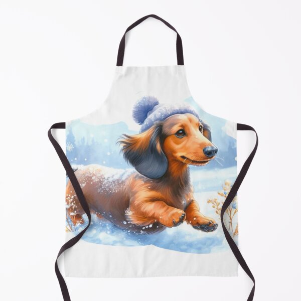 Item preview, Dachshund Through the Snow - Doxie Winter Painting designed and sold by Star-Fragment.