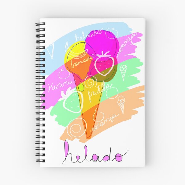 Item preview, colorful ice cream design with Spanish words  designed and sold by Karina Kamenetzky.