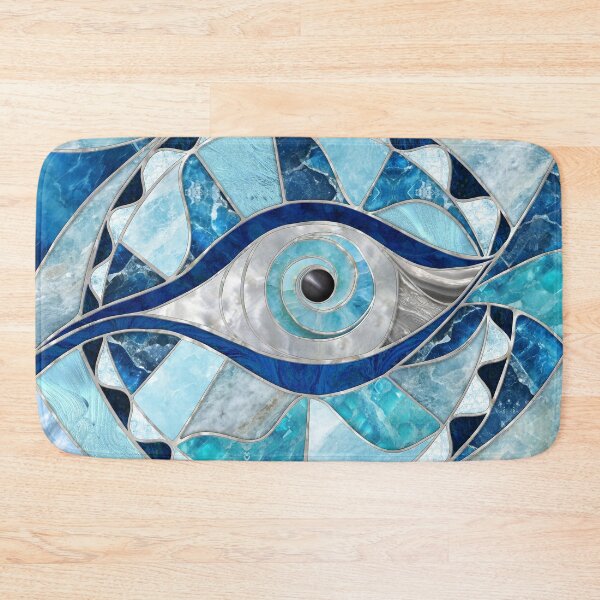 Item preview, Evil Eye Amulet Mosaic Mineral Textures designed and sold by k9printart.