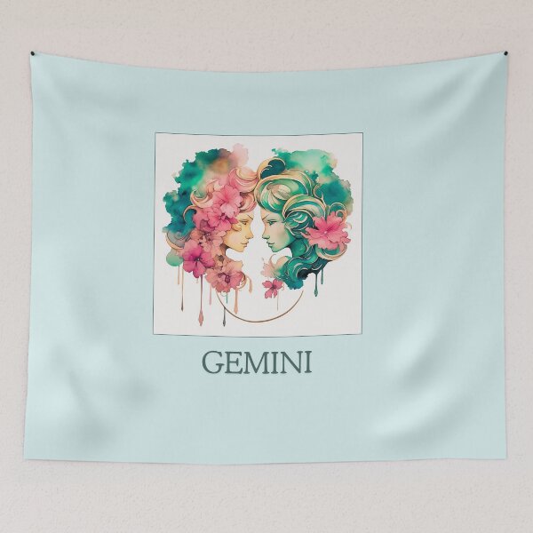 Item preview, Gemini zodiac- Horescope/SunSign Theme  on blue back ground designed and sold by CosmicNook1.