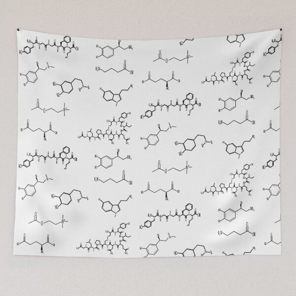 Item preview, Neurotransmitters Happy Chemicals Black Sticker Sheet designed and sold by GrellenDraws.