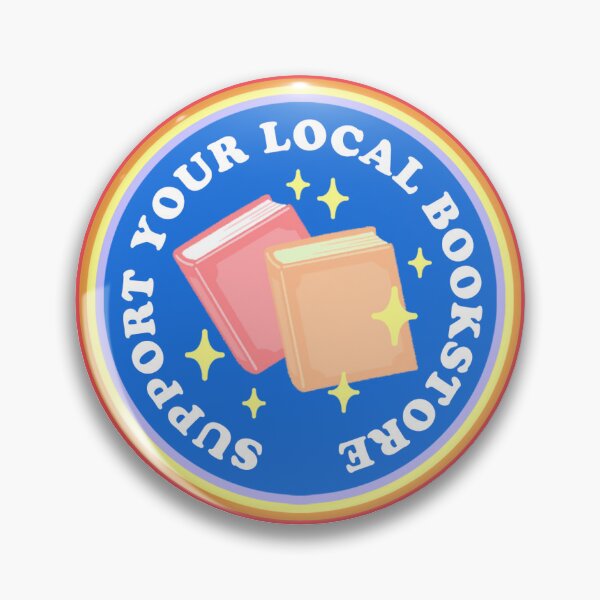 Item preview, Support Your Local Bookstore Sticker (Blue) designed and sold by morgaaaanm.