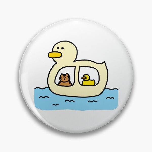 Item preview, a Cat and a Duck in the duck boat designed and sold by superbaechoo.