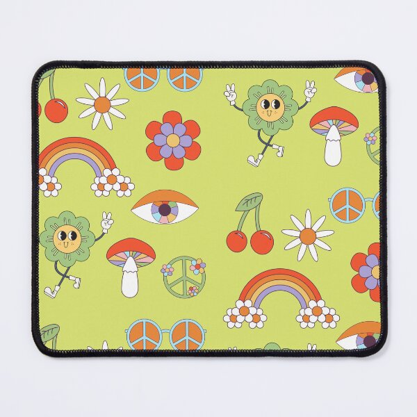 Item preview, Groovy Rainbow Hippie Flower Retro Peace Sign Design designed and sold by IntoClearWater.