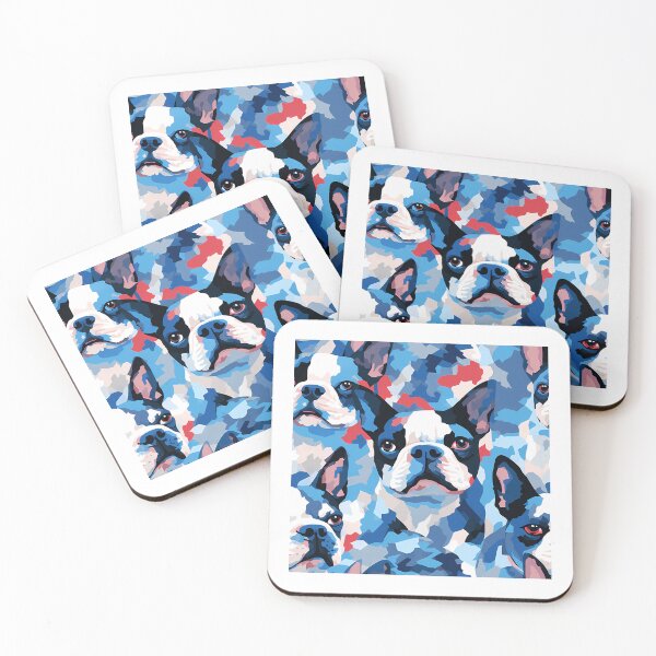 Item preview, Boston Terrier in camouflage pattern designed and sold by forget45studio.