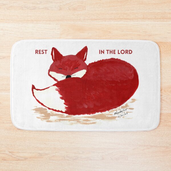 Item preview, SLEEPING FOX WITH TEXT designed and sold by Art-by-Ahyoka.