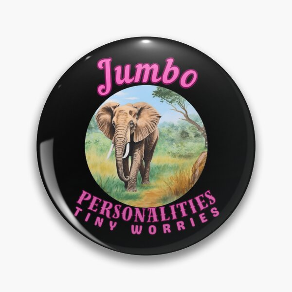 Item preview, Jumbo Personalities, Tiny Worries. elephant head designed and sold by ElephantVibes.