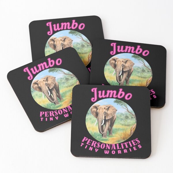 Item preview, Jumbo Personalities, Tiny Worries. elephant head designed and sold by ElephantVibes.