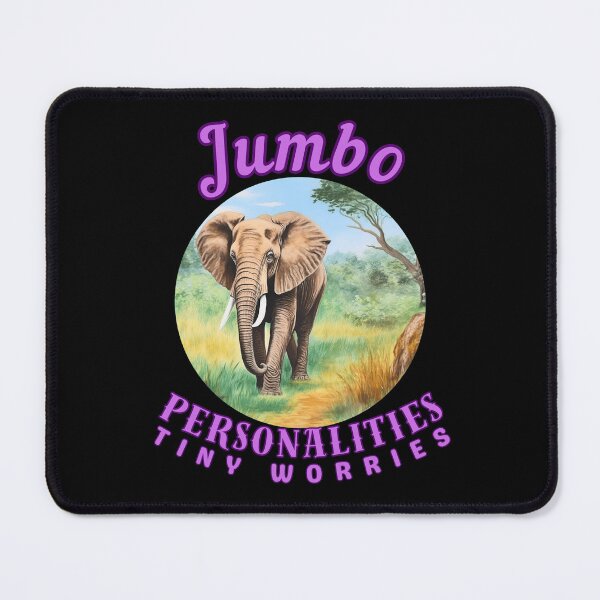Item preview, Jumbo Personalities, Tiny Worries. elephant face designed and sold by ElephantVibes.