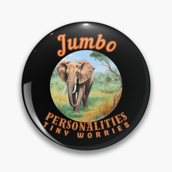 Item preview, Jumbo Personalities, Tiny Worries. elephant portrait designed and sold by ElephantVibes.