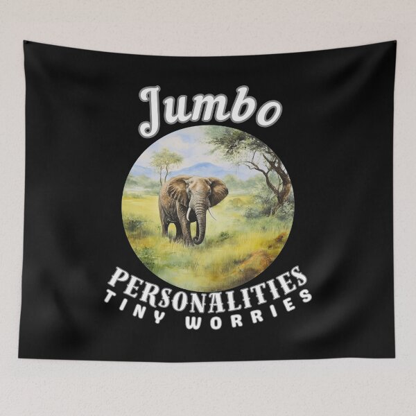 Item preview, Jumbo Personalities, Tiny Worries. surreal elephant designed and sold by ElephantVibes.