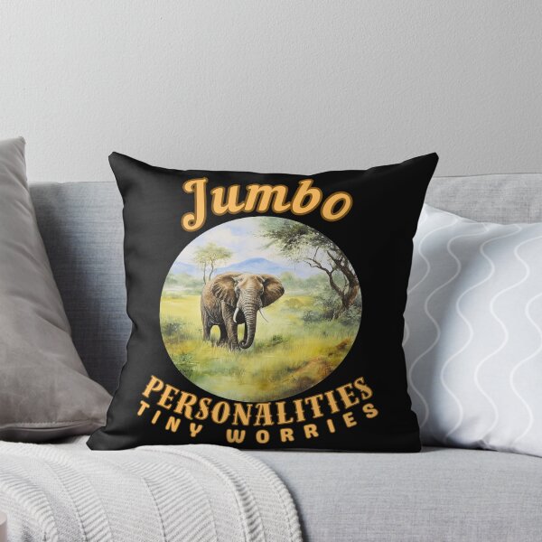 Item preview, Jumbo Personalities, Tiny Worries. watercolor elephant designed and sold by ElephantVibes.