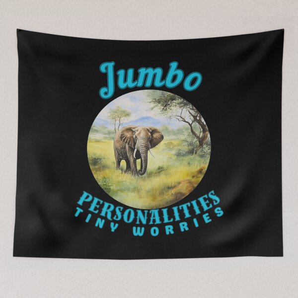 Item preview, Jumbo Personalities, Tiny Worries. adorable elephant designed and sold by ElephantVibes.