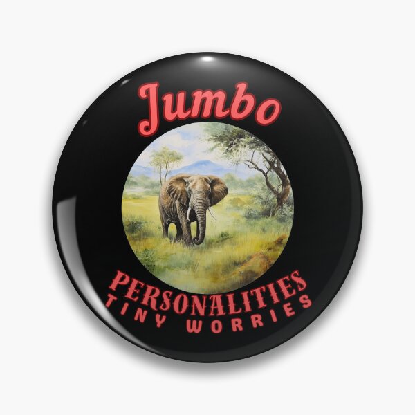 Item preview, Jumbo Personalities, Tiny Worries. happy elephant designed and sold by ElephantVibes.