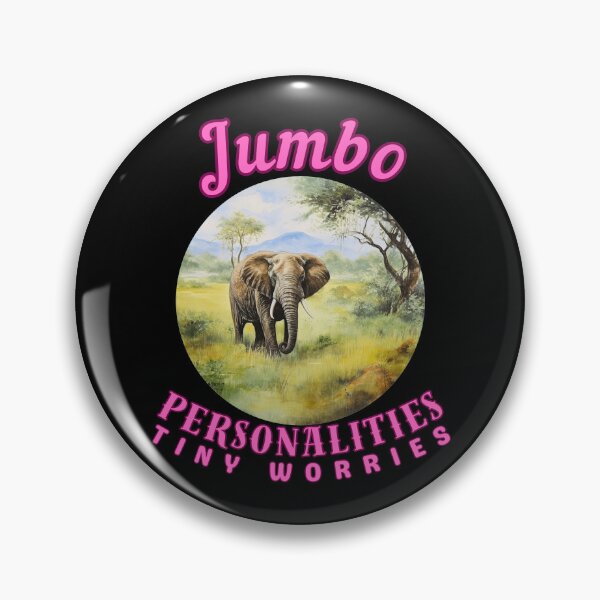 Item preview, Jumbo Personalities, Tiny Worries. elephant saying designed and sold by ElephantVibes.