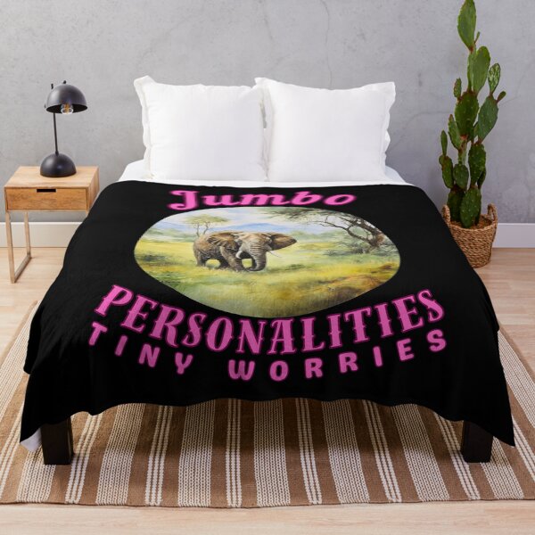Item preview, Jumbo Personalities, Tiny Worries. elephant saying designed and sold by ElephantVibes.