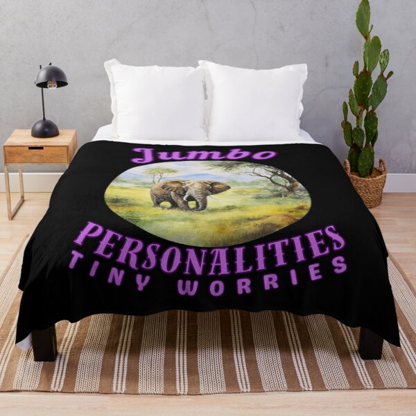 Item preview, Jumbo Personalities, Tiny Worries. elephant quote designed and sold by ElephantVibes.