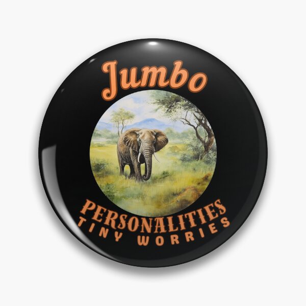 Item preview, Jumbo Personalities, Tiny Worries. african elephant designed and sold by ElephantVibes.