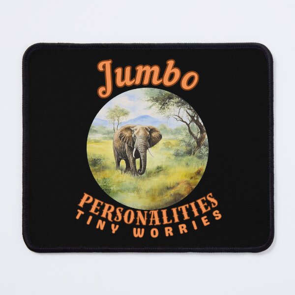 Item preview, Jumbo Personalities, Tiny Worries. african elephant designed and sold by ElephantVibes.