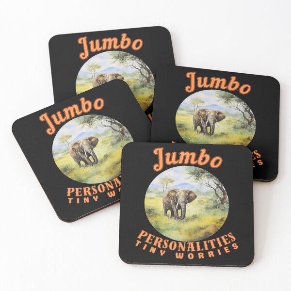 Item preview, Jumbo Personalities, Tiny Worries. african elephant designed and sold by ElephantVibes.