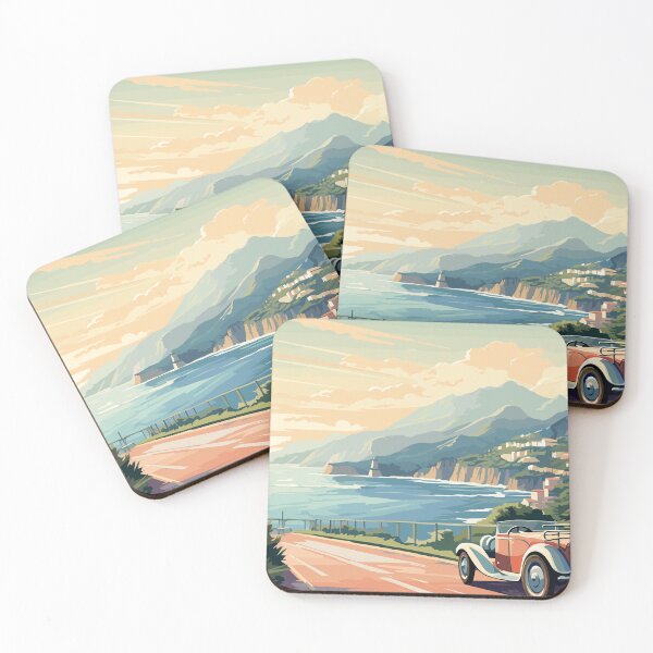 Item preview, "Coastal Drive - Vintage Travel Charm" designed and sold by Flo974.