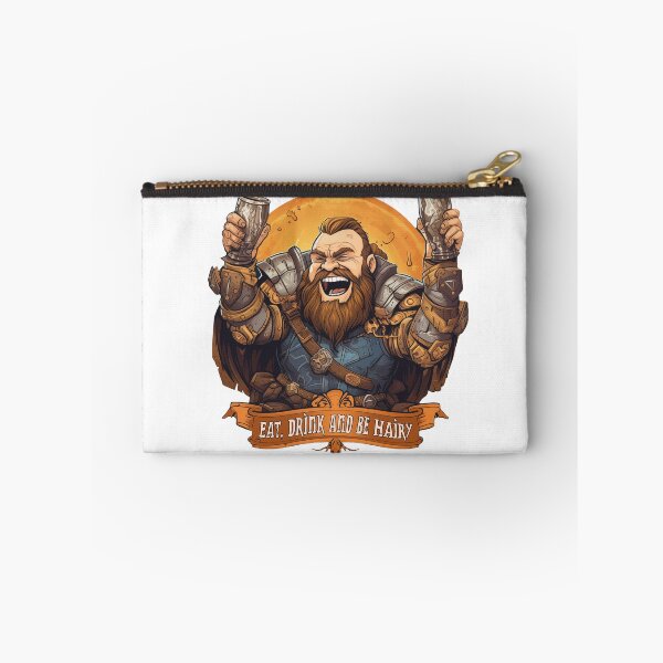 Item preview, Eat, Drink and Be Hairy Fantasy Dwarf designed and sold by spookycutepeeps.