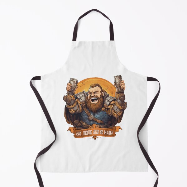 Item preview, Eat, Drink and Be Hairy Fantasy Dwarf designed and sold by spookycutepeeps.