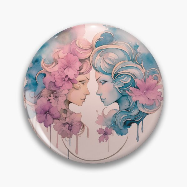 Item preview,  Gemini zodiac- Horescope/SunSign Theme  on pinnk back ground designed and sold by CosmicNook1.