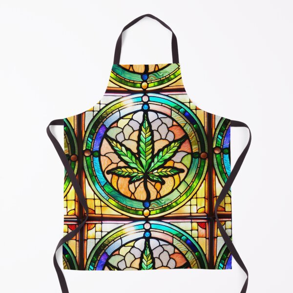 Item preview, MERRIJUANA #6~CANNABIS MARIJUANA GANGA GOD'S MEDICAL PLANT~Stained Glass Art Print~Stoner Weed Pot Head~Party Decoration~Birthday Christmas Gift~Favor designed and sold by Spinning Plates 360.