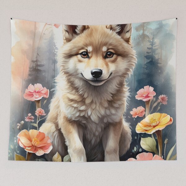 Item preview,  001 Cute Wolf designed and sold by Alexis Art Collection.