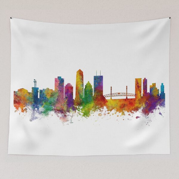 Aperçu de l'œuvre Jacksonville Floride Skyline créée et vendue par ArtPrints.