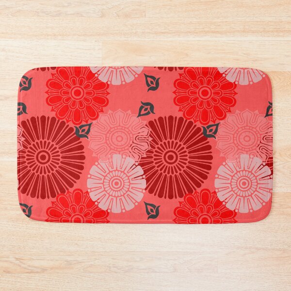Item preview, Red Multi Flower Pattern Seamless designed and sold by LZenDesigns.