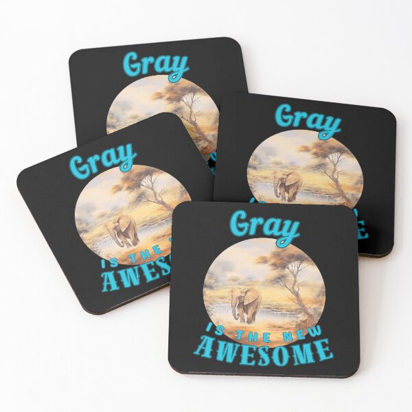 Item preview, Gray Is the New Awesome. funny elephant designed and sold by ElephantVibes.