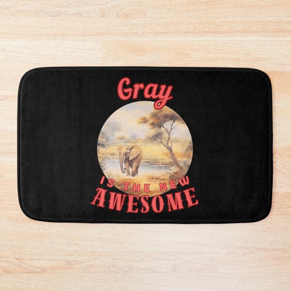 Item preview, Gray Is the New Awesome. colorful elephant designed and sold by ElephantVibes.