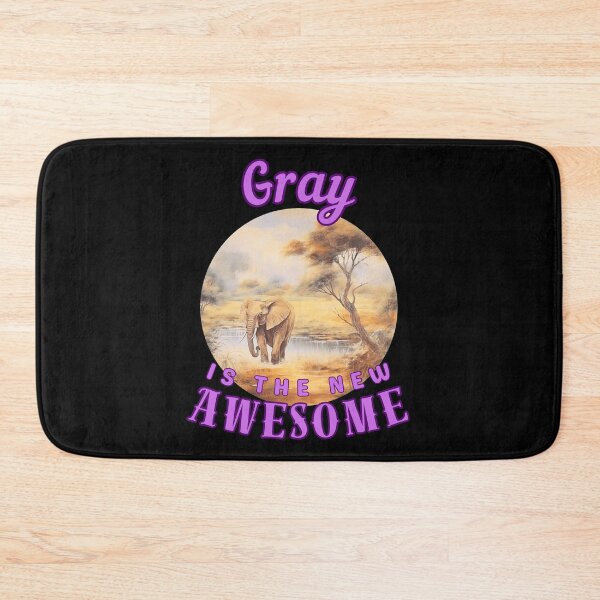 Item preview, Gray Is the New Awesome. elephant face designed and sold by ElephantVibes.