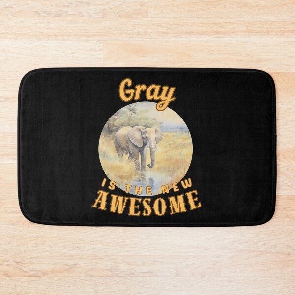 Item preview, Gray Is the New Awesome. watercolor elephant designed and sold by ElephantVibes.