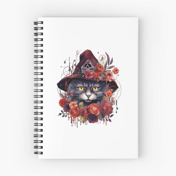 Item preview, Watercolor OxBlood Witch's Cat designed and sold by Mandayartstudio.