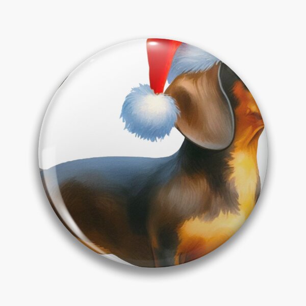 Item preview, Santa Paws- Dachshund in Santa Hat - Christmas Dog designed and sold by Star-Fragment.
