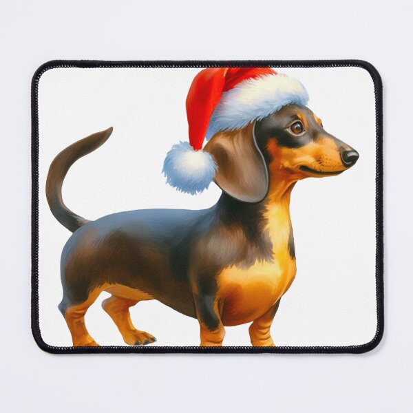 Item preview, Santa Paws- Dachshund in Santa Hat - Christmas Dog designed and sold by Star-Fragment.