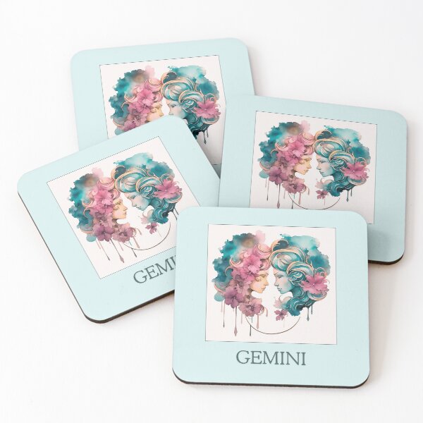 Item preview, Vintage Gemini zodiac- Horescope/SunSign Theme  on blue back ground designed and sold by CosmicNook1.