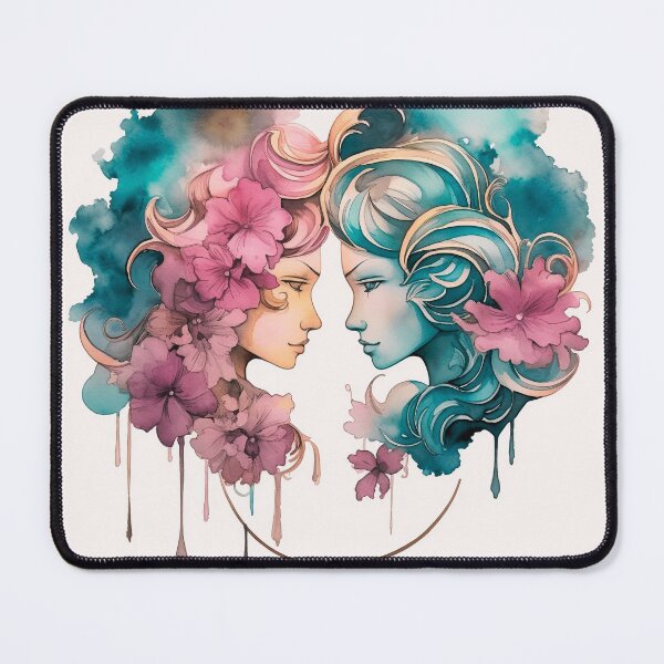 Item preview, Vintage Gemini zodiac- Horescope/SunSign Theme  on blue back ground designed and sold by CosmicNook1.