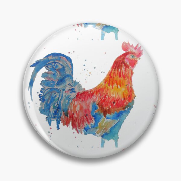 Item preview, Rooster Chicken Watercolor Painting on White designed and sold by Sarah  Rajkotwala.